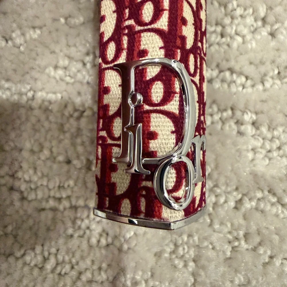 New Dior Burgundy Oblique Dior addict lip case - Picture 6 of 7